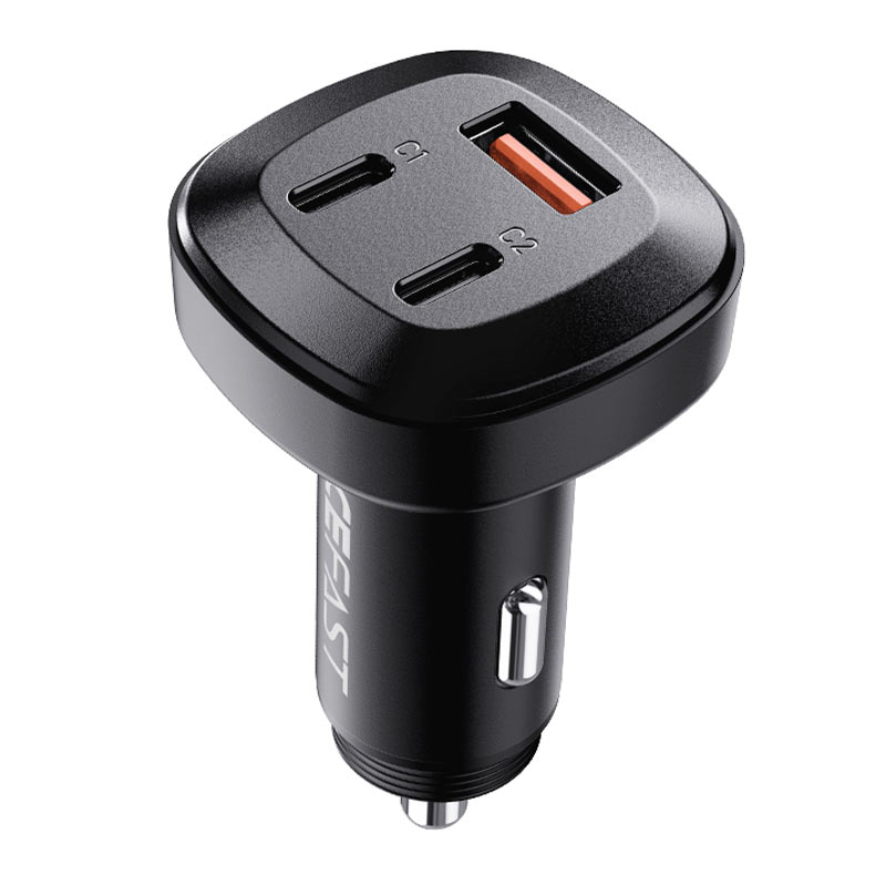 AceFast B3 66W Fast Charge Car Charger – Dual USB-C + USB-A